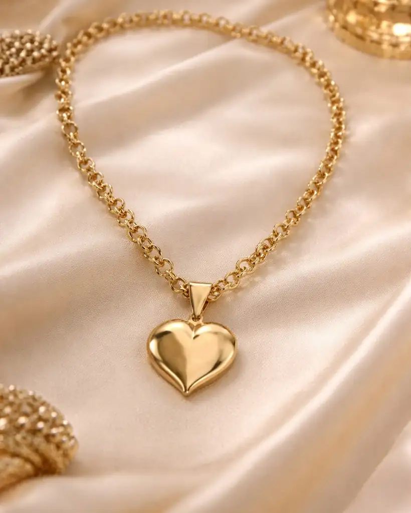 Colar Coração Dourado